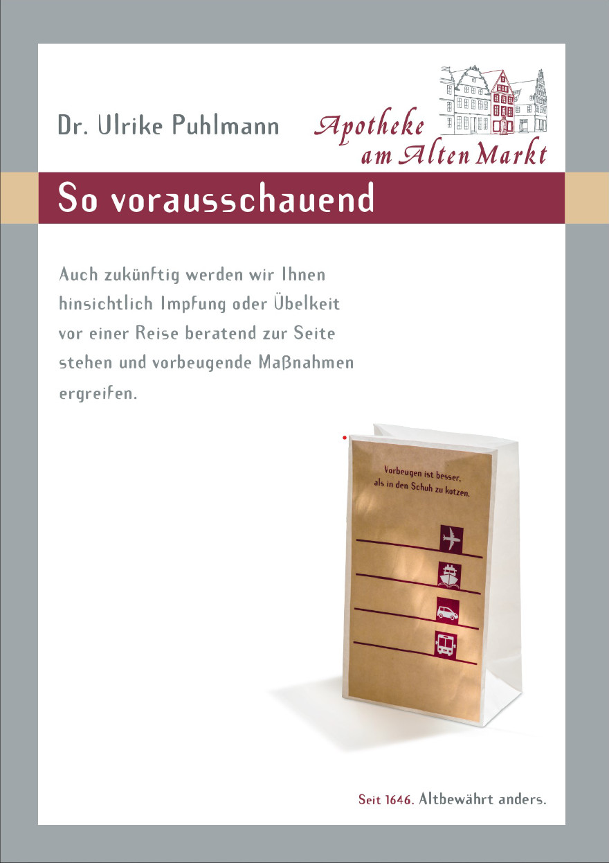 Plakat: So vorausschauend