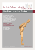 Plakat: Das Kreuz mit dem Rücken.