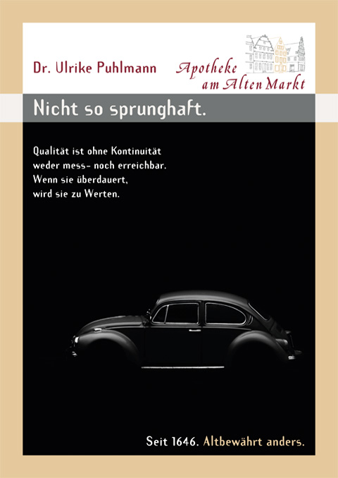 Plakat: Nicht so sprunghaft.