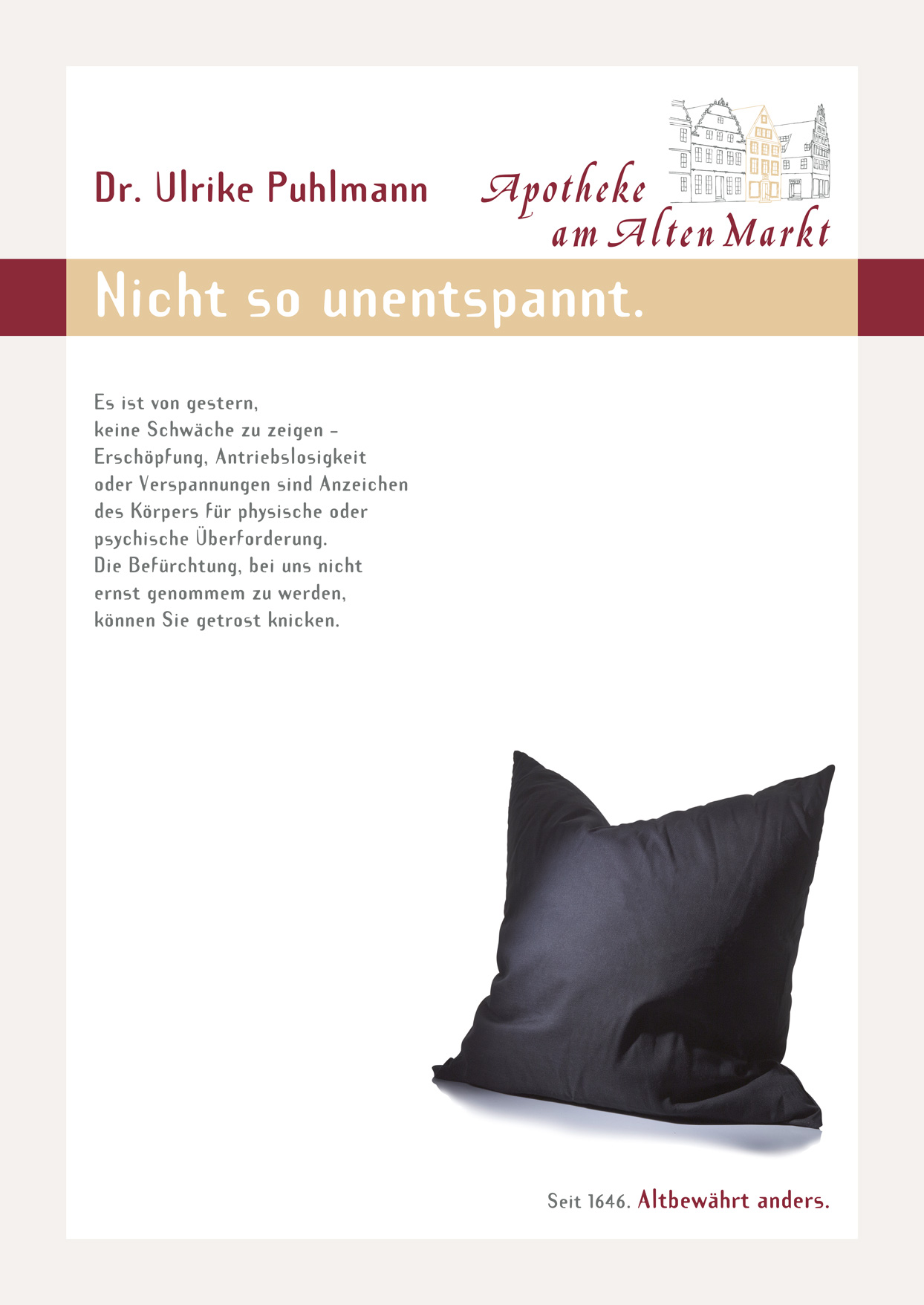 Plakat: Nicht so unentspannt.