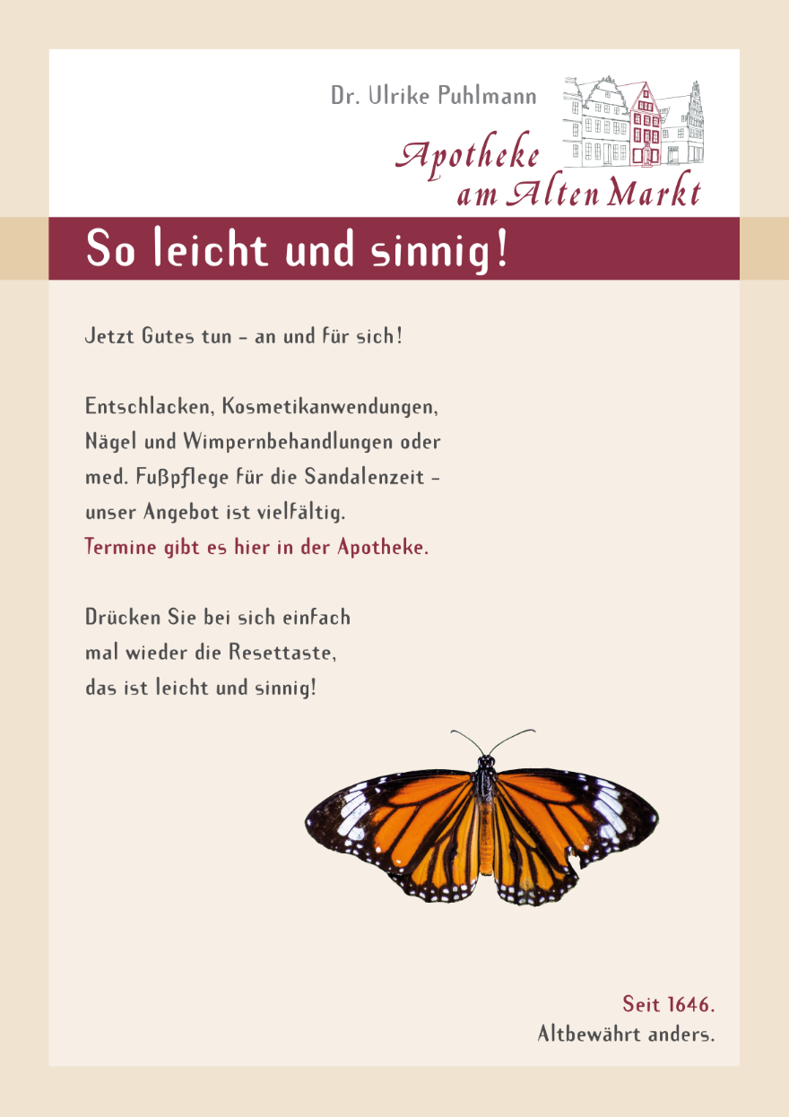 Apotheke am Alten Markt - Plakat - So ent-zündend