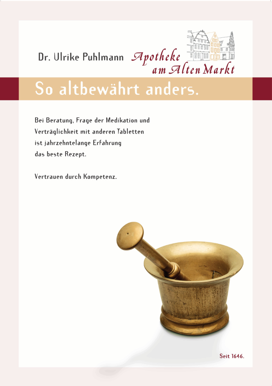 Apotheke am Alten Markt - Plakat - So altbewährt anders.