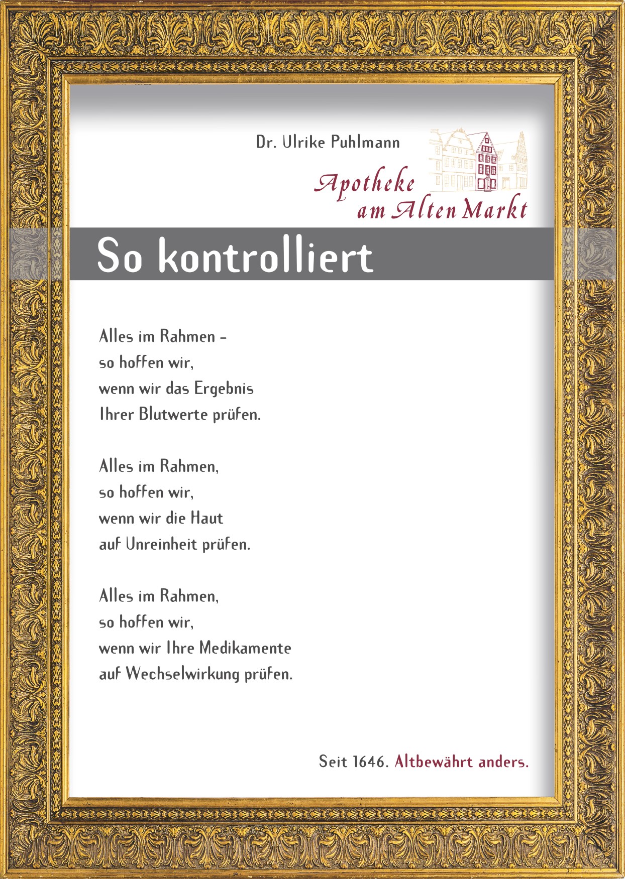 Apotheke am Alten Markt - Bielefeld - So kontrolliert