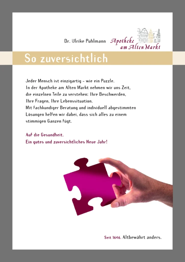 Apotheke am Alten Markt - Plakat - So zuversichtlich